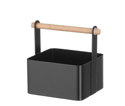 Drewniany organizer stołowy na akcesoria wymiary 17x13x16 cm Hendi 427057