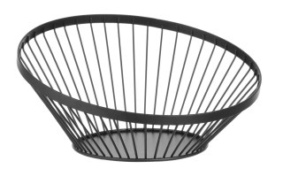 Koszyk do owoców czarny okrągły do bufetu średnica 280x130 mm Hendi 427088