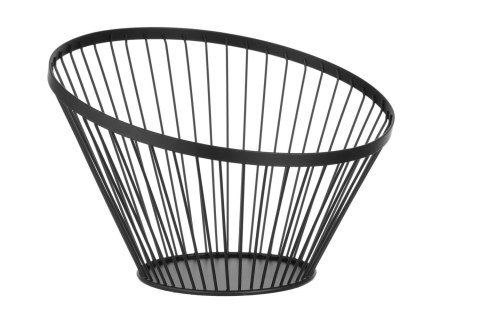 Koszyk na owoce czarny okrągły do bufetu wymiary ø300x250 mm Hendi 427071