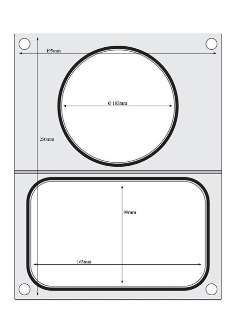 Matryca do zgrzewarki na tackę 178x113 mm i pojemnik średnica 115 Hendi GP_805657