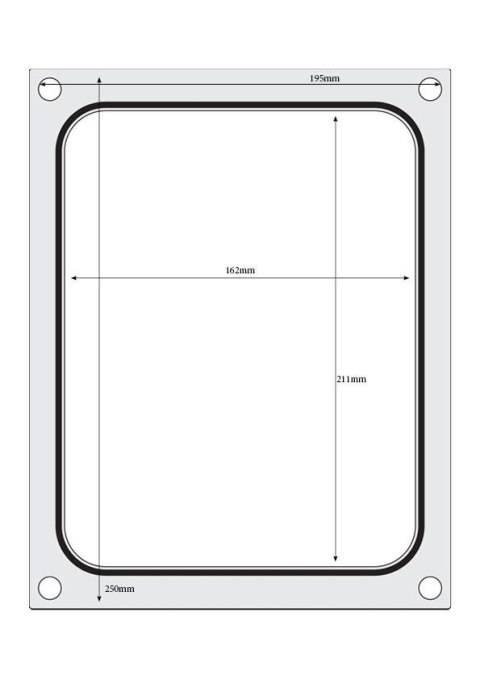 Matryca do zgrzewarki tacek gastronomiczna wymiar 227x178 mm Hendi 805572