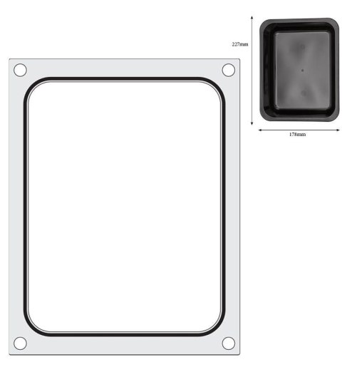 Matryca do zgrzewarki tacek gastronomiczna wymiar 227x178 mm Hendi 805572