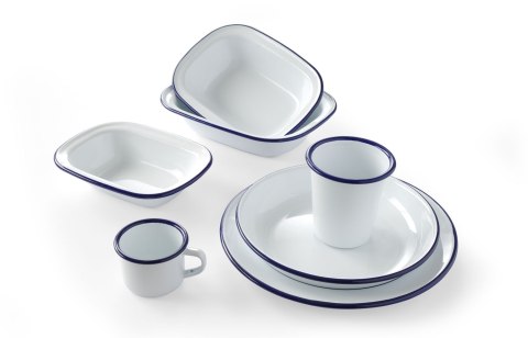 Naczynie prostokątne emaliowane do serwowania wymiary 175x130 mm Hendi 621202