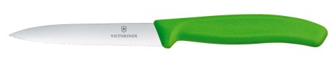 Profesjonalny nóż do jarzyn ząbkowany zielony 100 mm Victorinox 6.7736.L4