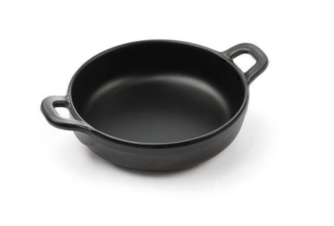 Rondelek czarny mini okrągły melamina do serwowania 150x115 mm Hendi 564523