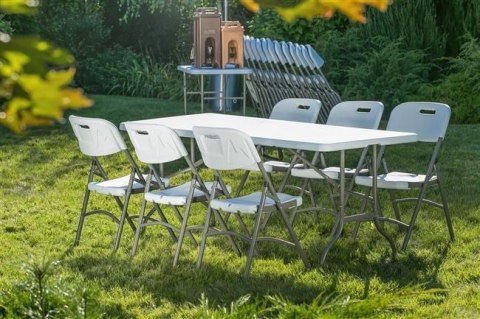 Rozkładany stół cateringowy prostokątny na eventy 180x74 cm Hendi 810897