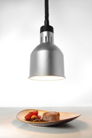 Wisząca lampa grzewcza do potraw srebrna stylowa Hendi 273883