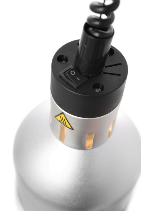 Wisząca lampa grzewcza do potraw srebrna stylowa Hendi 273883