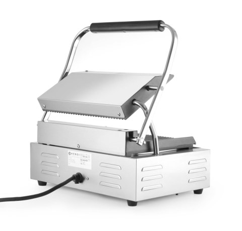 Grill kontaktowy elektryczny PANINI płyta ryflowana 34x23 cm Hendi 263655