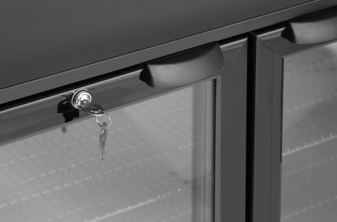 Lodówka barowa 2-drzwiowa czarna 158 l 230V 160W 900x530x870 mm HENDI Arktic 236895