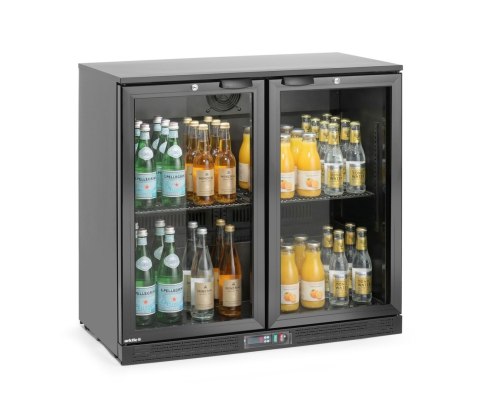 Lodówka barowa 2-drzwiowa czarna 158 l 230V 160W 900x530x870 mm HENDI Arktic 236895