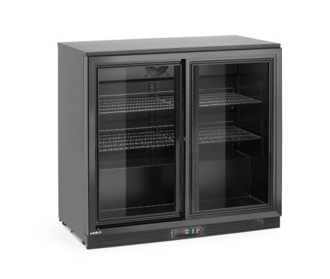 Lodówka barowa drzwiami suwanymi czarna 158 l 230V 160W HENDI Arktic 236888