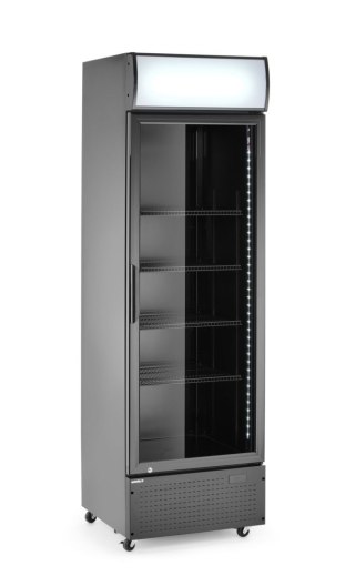 Lodówka barowa podświetlany panel 1-drzwiowa czarna 254 l HENDI Arktic 236932