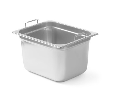 Pojemnik GN 1/2 h-200 mm z uchwytami stal nierdzewna Hendi 803400