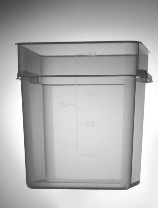 Pojemnik na żywność z podziałką kwadratowy przezroczysty 17,2 l Hendi 870952