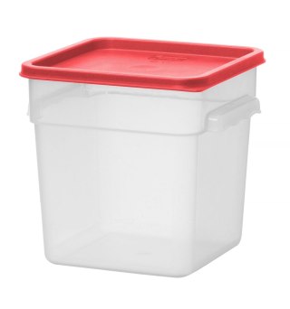 Pojemnik na żywność z podziałką kwadratowy przezroczysty 7,6 l Hendi 870938