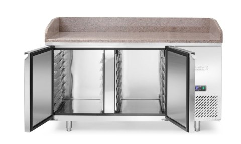 Stół chłodniczy do pizzy 2-drzwiowy blat granitowy Arktic 250 l Hendi 220245