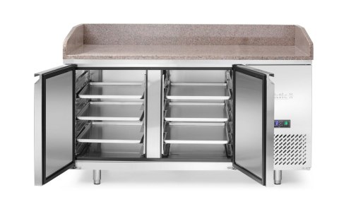 Stół chłodniczy do pizzy 2-drzwiowy blat granitowy Arktic 250 l Hendi 220245