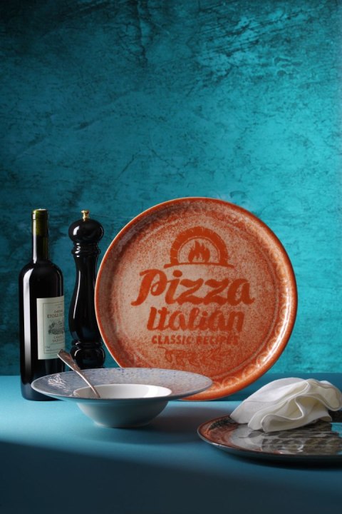 Talerz do pizzy Recipe Collection Brick Red czerwony ø330 mm Hendi 778944