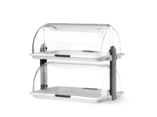 Witrynka Roll-Top podwójna na ciasta i przekąski 380x260 mm Hendi 871768