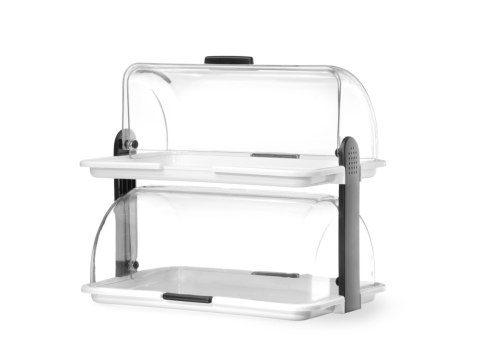 Witrynka Roll-Top podwójna na ciasta i przekąski 380x260 mm Hendi 871768