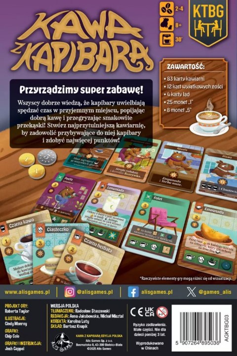 GRA KAWA Z KAPIBARĄ podstawa ALIS GAMES