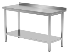 Stół nierdzewny z półką 140x70x85 | Polgast