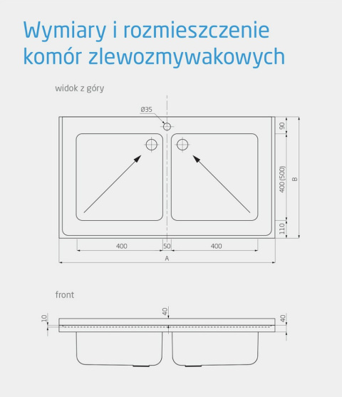 Stół Nierdzewny Gastronomiczny z 2 Zlewami 100x60x85 Polgast 221106