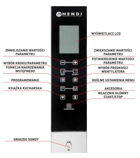 Piec konwekcyjno-parowy Touch Control 20x GN 1/1 | HENDI