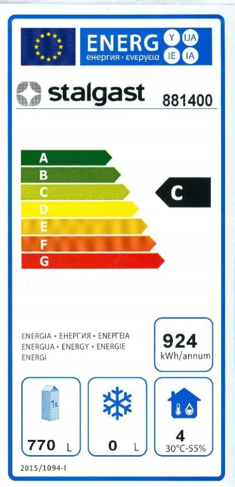 Szafa chłodnicza lakierowana 1173L | Stalgast 881400