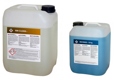 RM Gastro Zestaw płynów do zmywarki - myjący 25 kg i nabłyszczający 10 kg