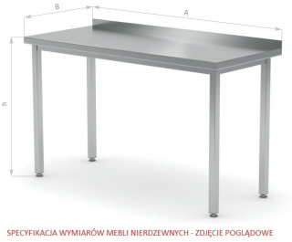 Stół Nierdzewny Gastronomiczny Centralny 220x80x85 Polgast 111228-6