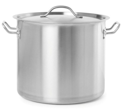 Gastronomiczny garnek nierdzewny z pokrywką 24 l średnica 35 cm Hendi 832844