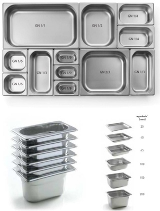 Pojemnik gastronomiczny GN 1/1 15 cm Budget Line Hendi 800140