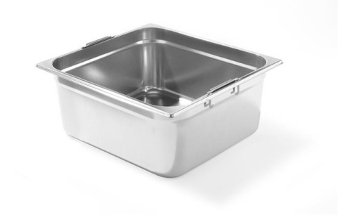 Pojemnik Stalowy GN 2/3-200 mm Chowane Uchwyty Hendi