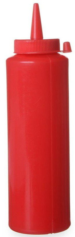 Dyspenser butelka do sosów 0.7L czerwona | Hendi