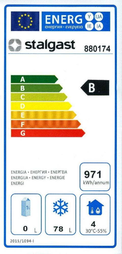 Szafa Mroźnicza 130l Stalgast 880174