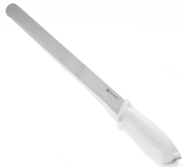 Nóż do pieczywa ostrze 30 cm biały HACCP | Hendi