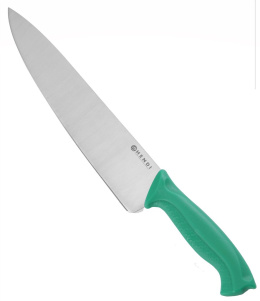 Nóż do warzyw ostrze 24 cm zielony HACCP | Hendi