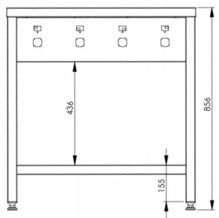 Kuchnia Gazowa 4-Palnikowa 24 kW Gaz Butlowy Stalgast 979533