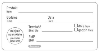 500x Naklejki Wielorazowe Data Przydatności Haccp Hendi 850206