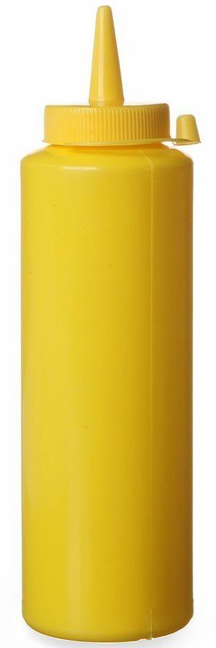 Dyspenser butelka do sosów 0.2L żółta | Hendi 558003