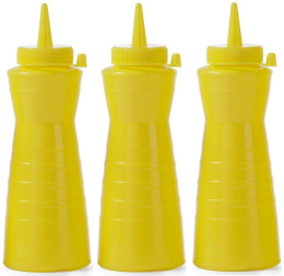 Butelkay do zimnych sosów 3x 0,2l | żółte | ergonomiczne | HENDI