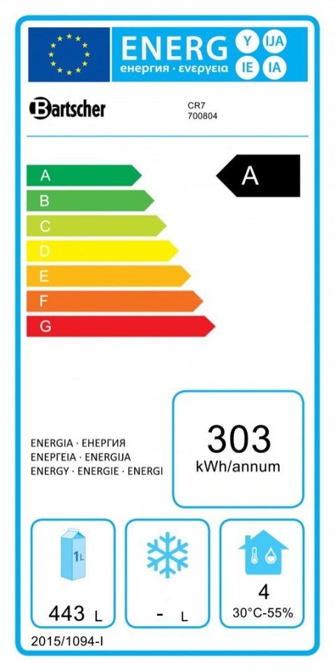 Lodówka Gastronomiczna 700l Gn 2/1 Bartscher