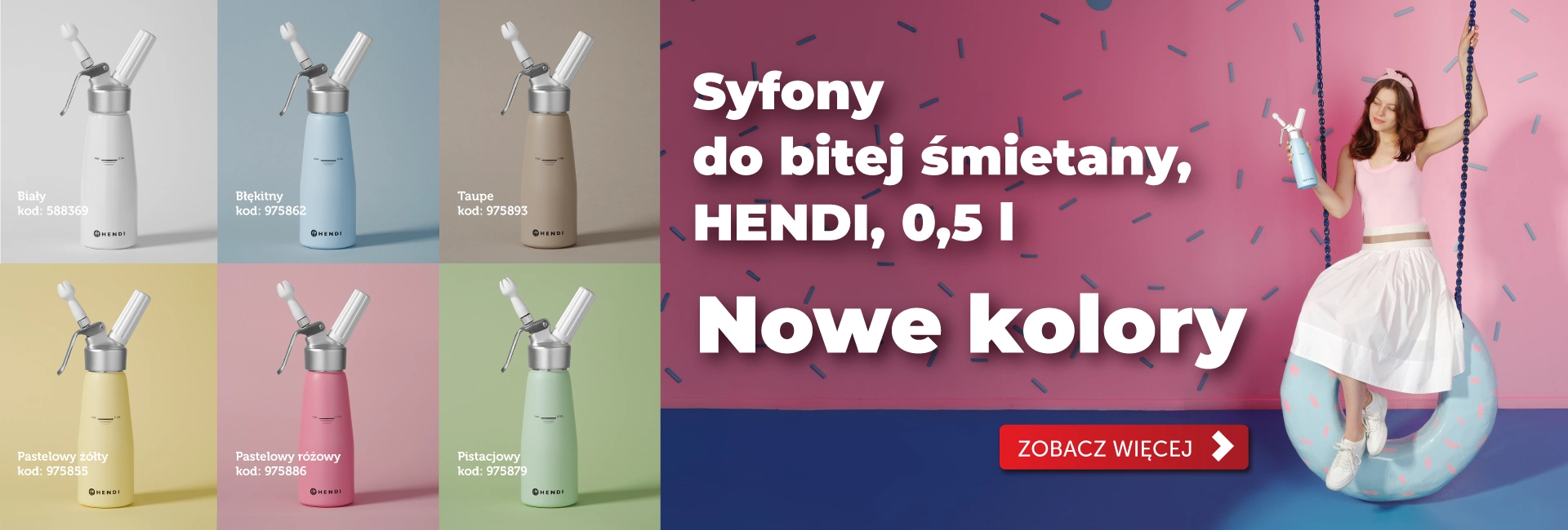 Kolorowe syfony Hendi